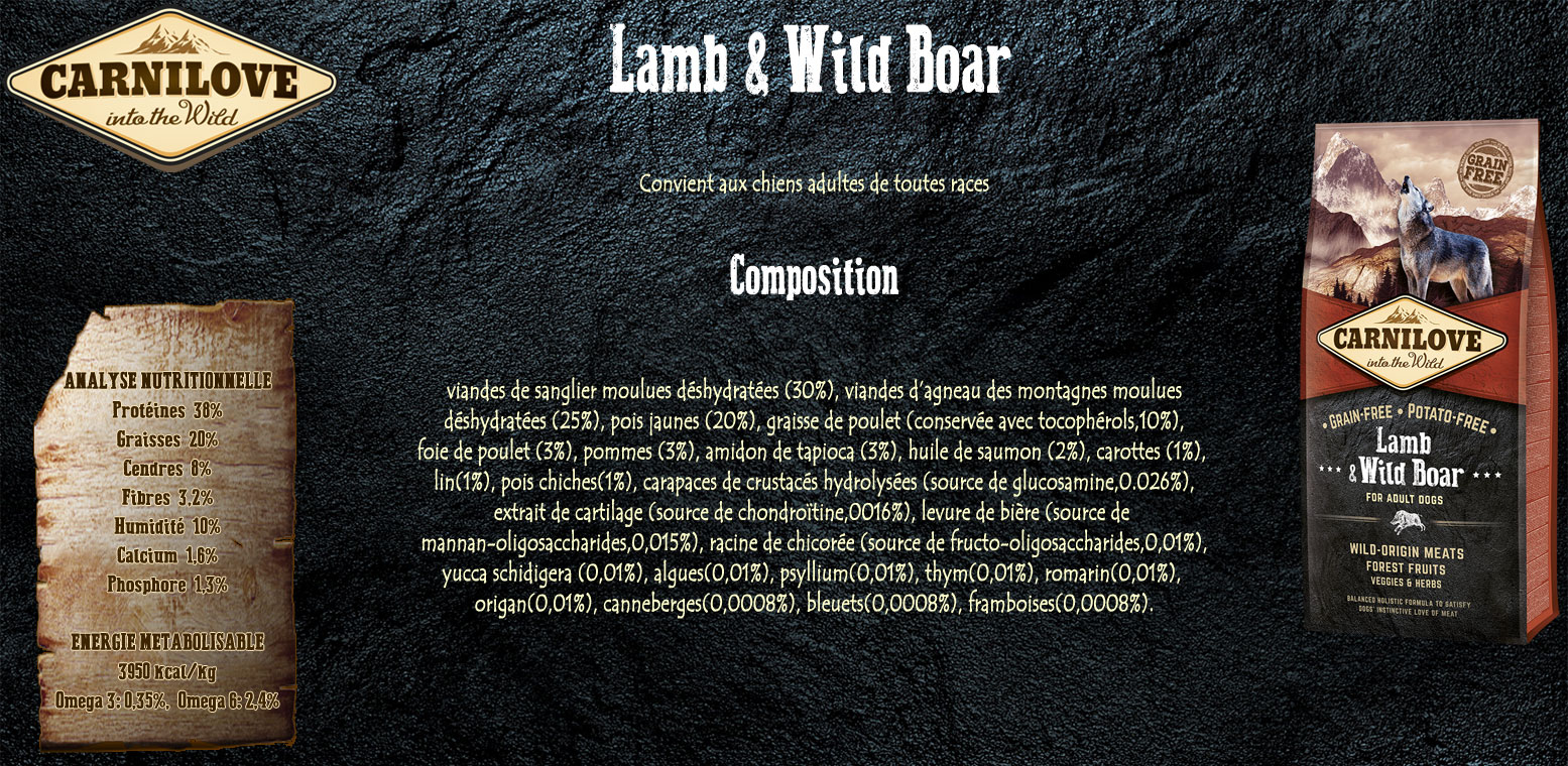 carnilove lamb agneau et sanglier